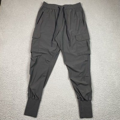 ASRV Tetra-Lite Cargo High Rib Jogger Mens Size L Gray Gym Workout Stretch Pants
