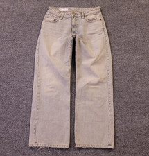 Zara Wide Leg Jeans Womens Sz 4 28x27 Mid Rise Light Wash Cotton