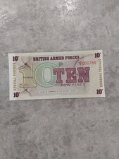 British Armed Forces 10p Special Voucher , 1970s  , Early Issue , 000785
