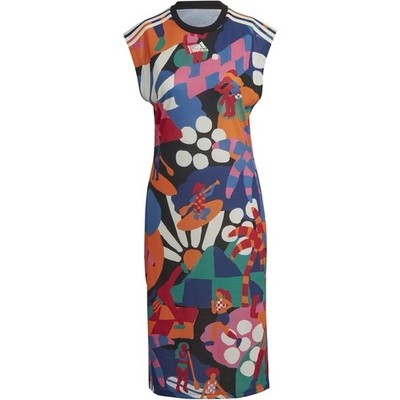 NEW Adidas X Farm Rio T Shirt Midi Dress Abstract Floral Print Athletic  Size XS | eBay