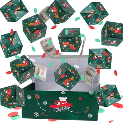 Christmas Surprise Gift Box Explosion for Money, Christmas Explosion Gift Box wi