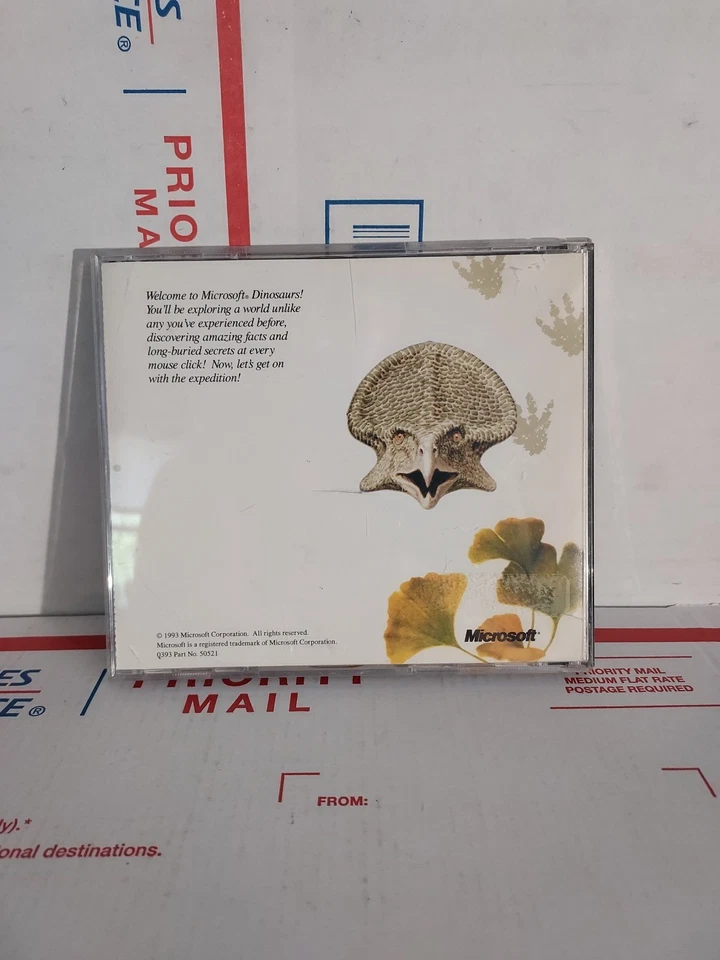Microsoft DINOSAURS CD-ROM (PC, 1993) Good Used No Keycode - #13 - Image 2 of 2