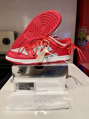 OFF WHITE x NIKE DUNK LOW UNIVERSITY RED 12