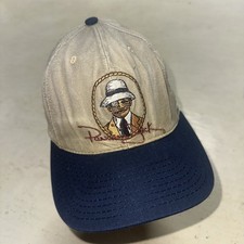 VINTAGE Panama Jack Hat Cap With Logo Made In USA Ten Blue Bill Shade Baseball