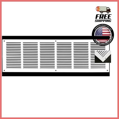 White 30'' x 6'' Steel Return Air Grille for Maximum Airflow Efficiency