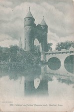 Hartford Soldiers Sailors Memorial Arch CT Connecticut Vtg Postcard H54