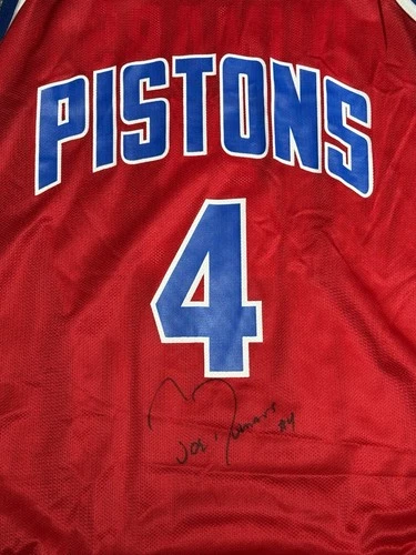 New Listing#4 Joe Dumars Signed Pistons Jersey | NBA | Detroit Pistons | READ DESCRIPTION