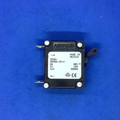 Airpax UPG IEG1 15A Marine Circuit Breaker Single Pole AC/DC Panel Mount Spade