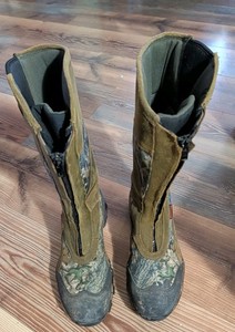 Cabelas Gore-Tex Scent-Lok Mens 10 Wide Camo Zippered Insulated Hunting Boots