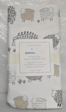 Pottery Barn Baby Organic Sleepy Sheep Sateen Crib Fitted Sheet 27.5"x52" Multic