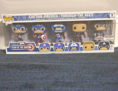 Funko Pop! Marvel Captain America Through the Ages 5-Pack Amazon Exclusive