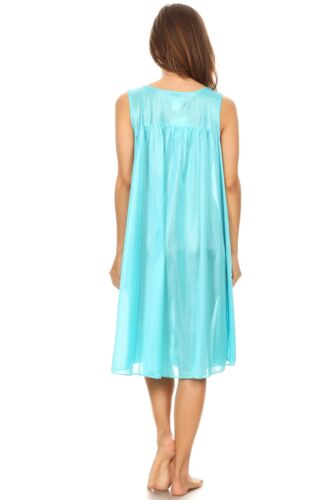 9006 Women Nightgowns Sleepshirts Sleeveless Sleepwear Designed For Optimal Comf - Picture 16 of 36
