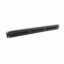 24 Port High Quality Cat6 Ethernet RJ45 Patch Panel 1U 19” Rack Mountable with