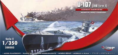 MIRAGE 350503 1:350 U-BOOT U-107 German Submarine - IXB Turm I