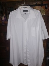 David Taylor White Full Cut 20 Light Weight Single Needle Tailoring short sleeve