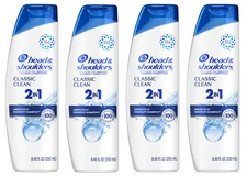 Head & Shoulders Classic Clean 2-in-1 Shampoo & Conditioner, 8.45oz (pack of 4)