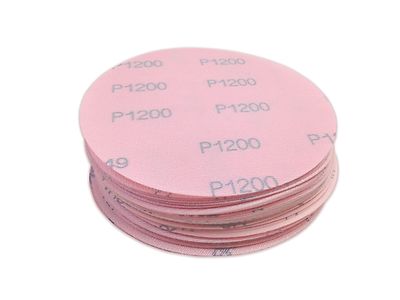5'' 50 Pack 1200 Grit Waterproof Hook and Loop Film Sanding Discs - Wet Sand Auto
