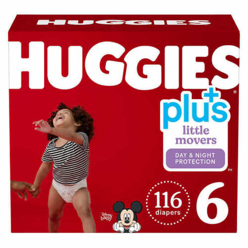 Huggies Plus Diapers Sizes 6 (35+ lb/16+ kg) 116 Count - 第 1/1 張圖片