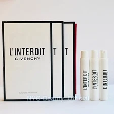 3 x Givenchy L’INTERDIT Eau De Parfum Spray Sample Size 1ml each