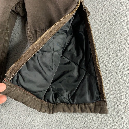 Walls Bib Overalls Youth Small 6/7 Brown Tough Wear Kids Grow Quilted Insulated - Picture 8 of 20