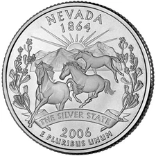 2006 P Nevada State Quarter.  Uncirculated from US Mint roll.