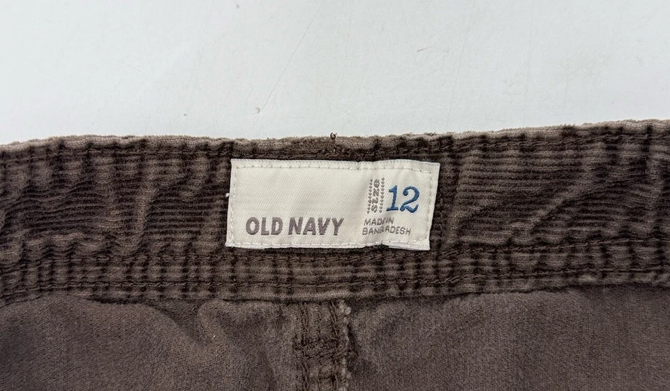 Old Navy Girl’s Brown Corduroy Short Skirt Size 12 Adjustable Waist Y2K Vibes - Image 3 of 4