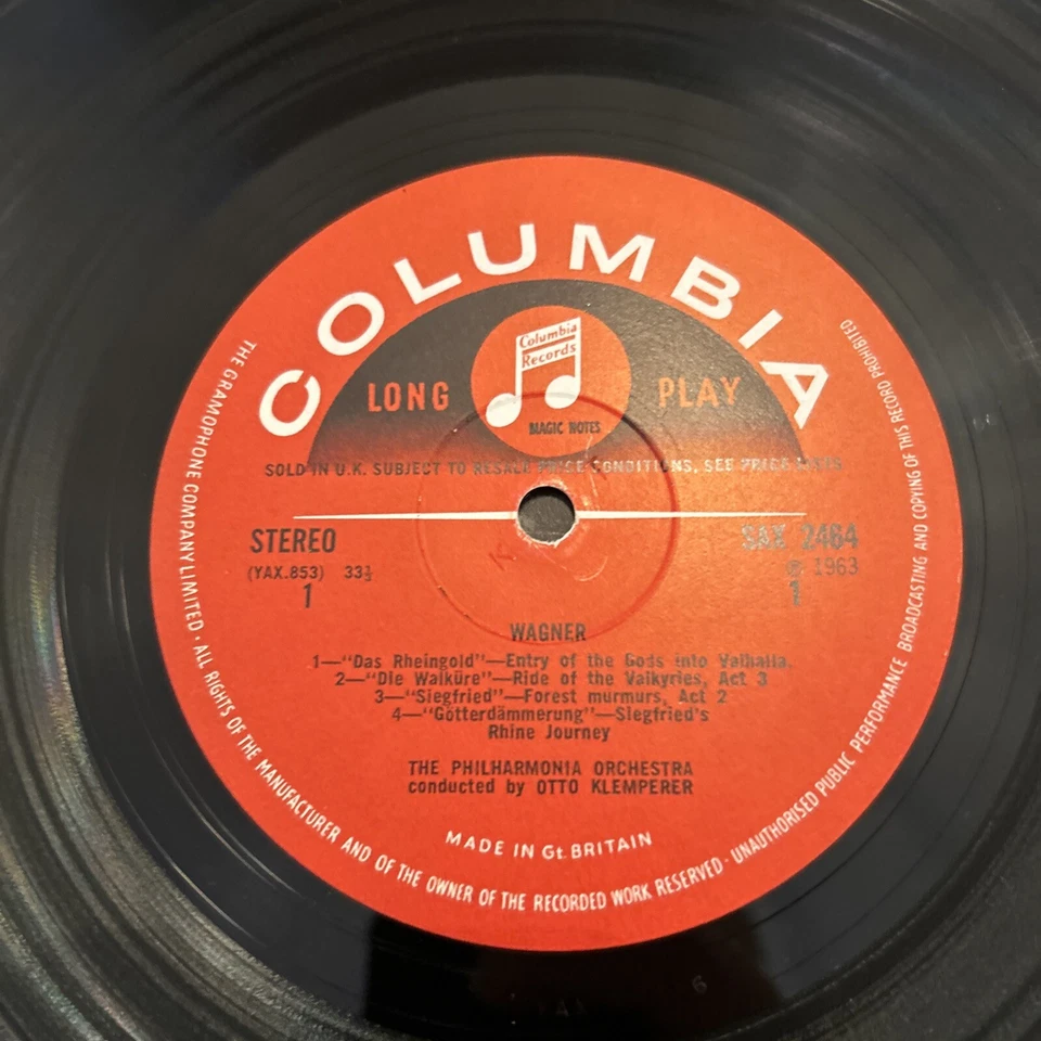SAX 2464 ED2 Klemperer Conducts More Wagner 1963 Columbia Stereo R/S - Image 4 of 4