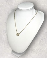 Fossil Kette Halskette AnhäNger JOF00961710 Gold Weiß Steinchen Edelstahl Neu