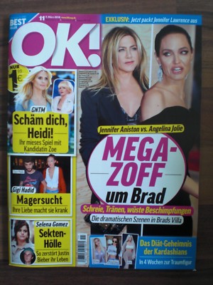 OK Jennifer Aniston Angelina Jolie Britney Spears Gigi Hadid Lopez Nat. Portman