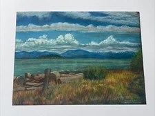 HENRY HENGSTLER DRAWING BRITSH COLUMBIA CANADIAN LANDSCAPE LISTED ARTIST 1960'S