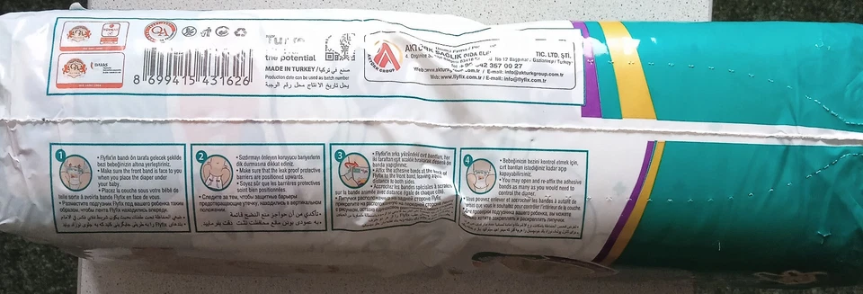 Pañales para bebé Flyfix ultra cuidado mediano Foto 3 de 4