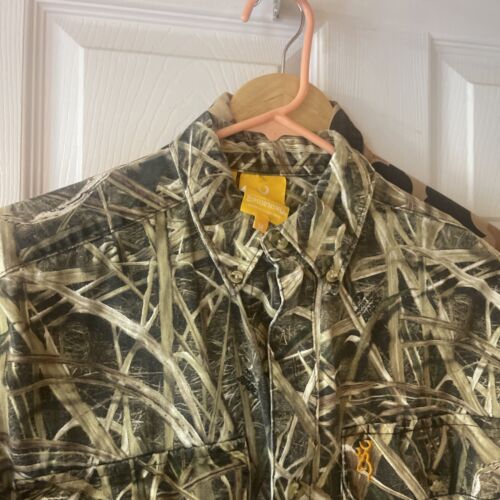 3 Men's Med Camouflage Long Sleeve Buttoned Hunting Shirts - Picture 6 of 15