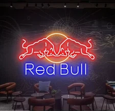20"x11" Red Bull Drink Flex LED Neon Sign Light Lamp Party Gift Bar Poster Décor