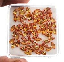 Natural Orange Sapphire Marquise Cut Loose Gemstone Lot 12 Pcs 2.50x5 MM 2 CT