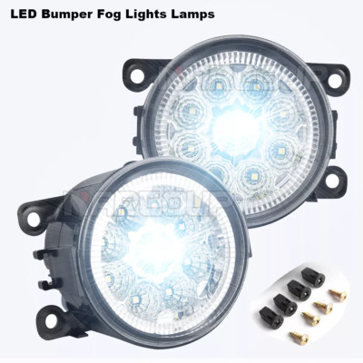 Pair LED Clear Bumper Fog Light For Mitsubishi Eclipse 2006-2012 Driving Lamps