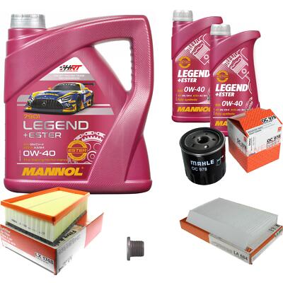 MAHLE Inspektionspaket 6 L MANNOL Legend+Ester 0W-40 für Renault Megane III