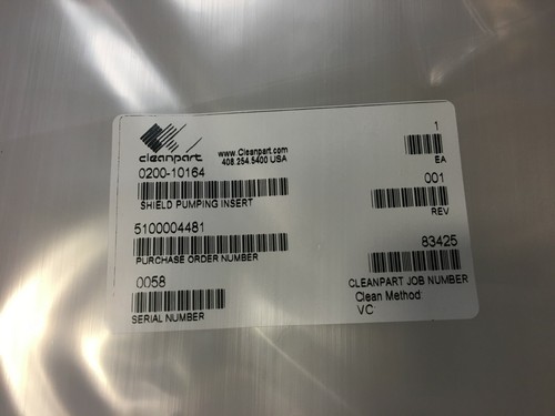 AMAT 0200-10164 SHIELD PUMPING INSERT SIN, DXZ - Picture 8 of 8
