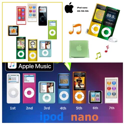 Apple iPod nano 1st 、2nd 、3rd 、4th 、5th 、6th 、7th Generation/ 4gb -8gb-16gb lot - Afbeelding 1 van 25