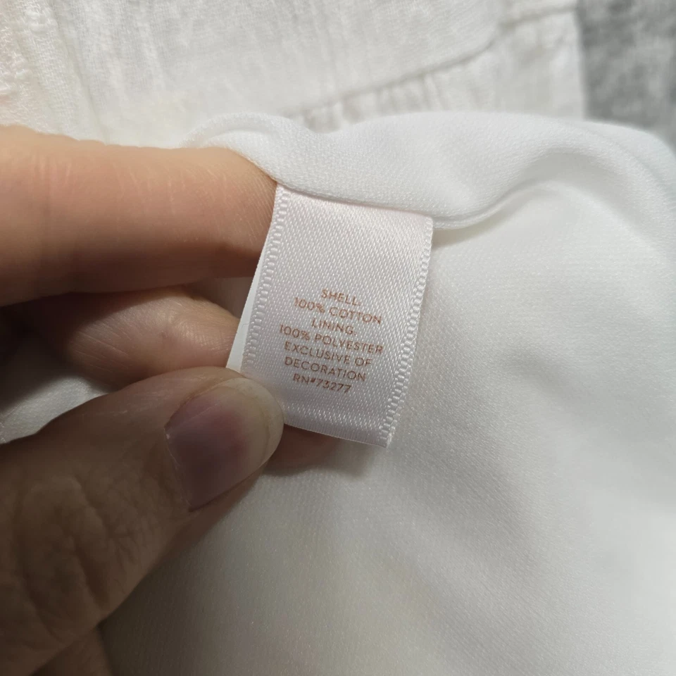 Vestido Lauren Conrad Mujer Talla Mediana Blanco Maxi Ligero Forrado Verano Primavera Foto 4 de 4