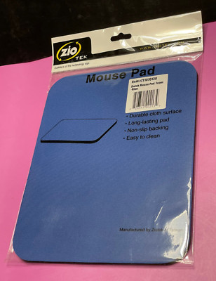 Ziotek Mouse Pad - Blue, Foam with Durable Cloth Surface, Non-Slip Backing