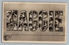 Maggie Name Pretty Ladies Rotograph Real Photo Postcard RPPC 1905