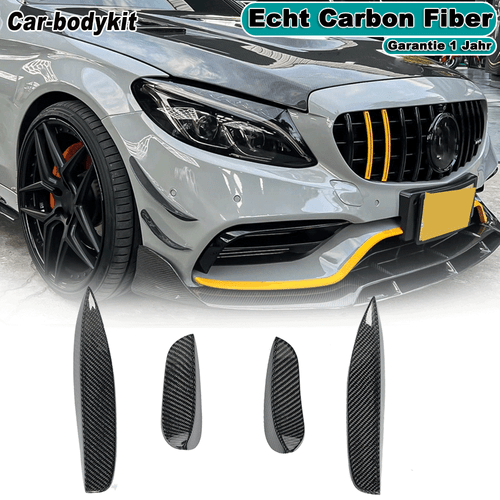 Parachoques delantero de carbono real aletas Flaps Canards para Mercedes-Benz W205 C63 - Imagen 1 de 10