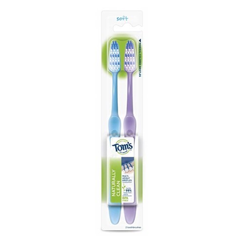Naturally Clean Soft-Bristle Toothbrush Twin Pack 2 Count By Tom's Of Maine - Picture 1 of 1