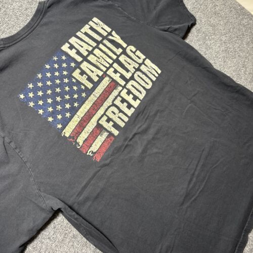 Faith Family Flag Freedom Fundamentals Short Sleeve T-Shirt Buck Wear 3 XL