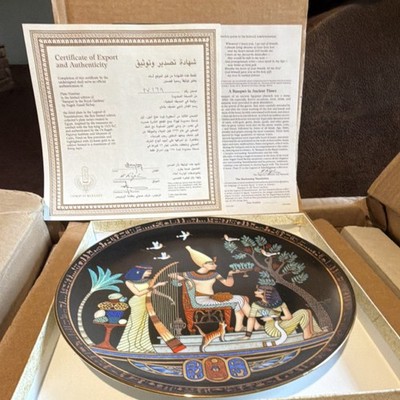 Banquet in the Royal Gardens Legend of Tutankhamun Porcelain Collector Plate COA