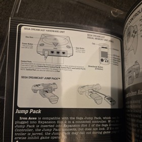 Iron Aces Sega Dreamcast 2001 Disc Case and Manual