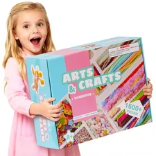 Arts and Crafts Kit for Kids - Over 1600 Pieces of DIY Craft Supplies! Creati...