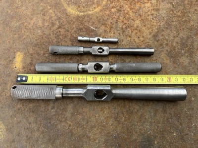 Restposten Vintage Moore & Wright Mini Gewindebohrer Halter & zwei andere Ingenieure Werkzeug