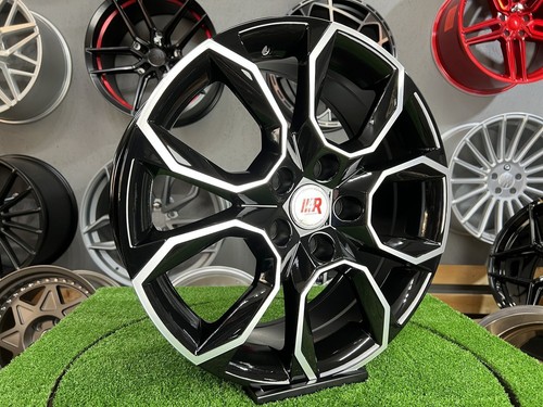 4X R17 Inch 5X100 Skoda VRS Xtreme Style Black Polished Wheels: Fits For Fabia - Picture 2 of 7
