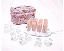 CALISTA Ion Hot Rollers Long Hair PRO Set Curling w Clips & Base FAST SHIPPING